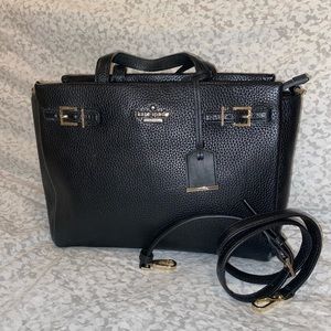 Kate Spade specialty black pebbled leather handbag